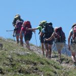 Le groupe en montée