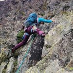 Vue de dessous de Gwenn en pleine action