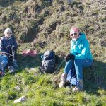 Pause pique nique à l'abri du vent!