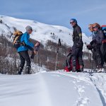 Le groupe en route pourle sommet